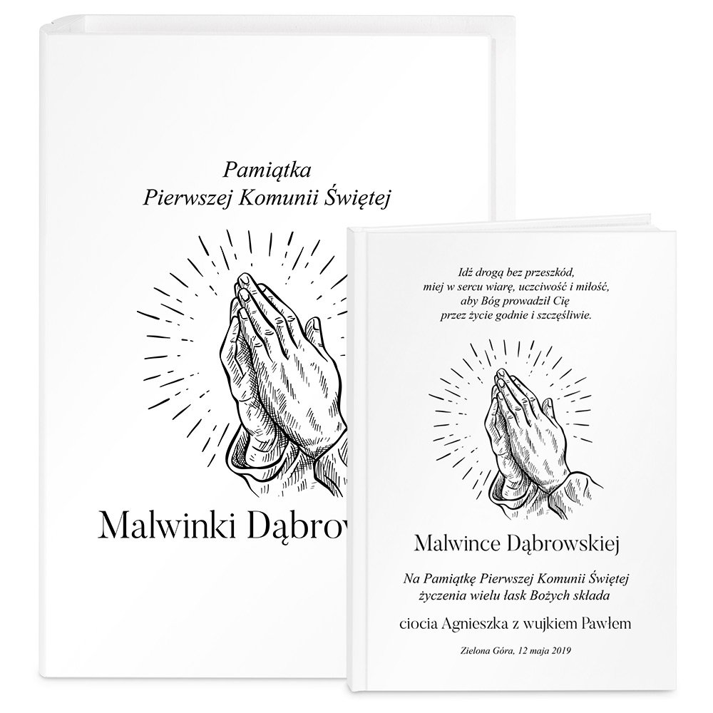 Biblia w etui z nadrukiem dla dziewczynki na komunię