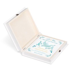 Biblia w etui z nadrukiem dla chłopca na chrzest