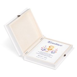 Biblia w etui z nadrukiem dla dziewczynki na komunię