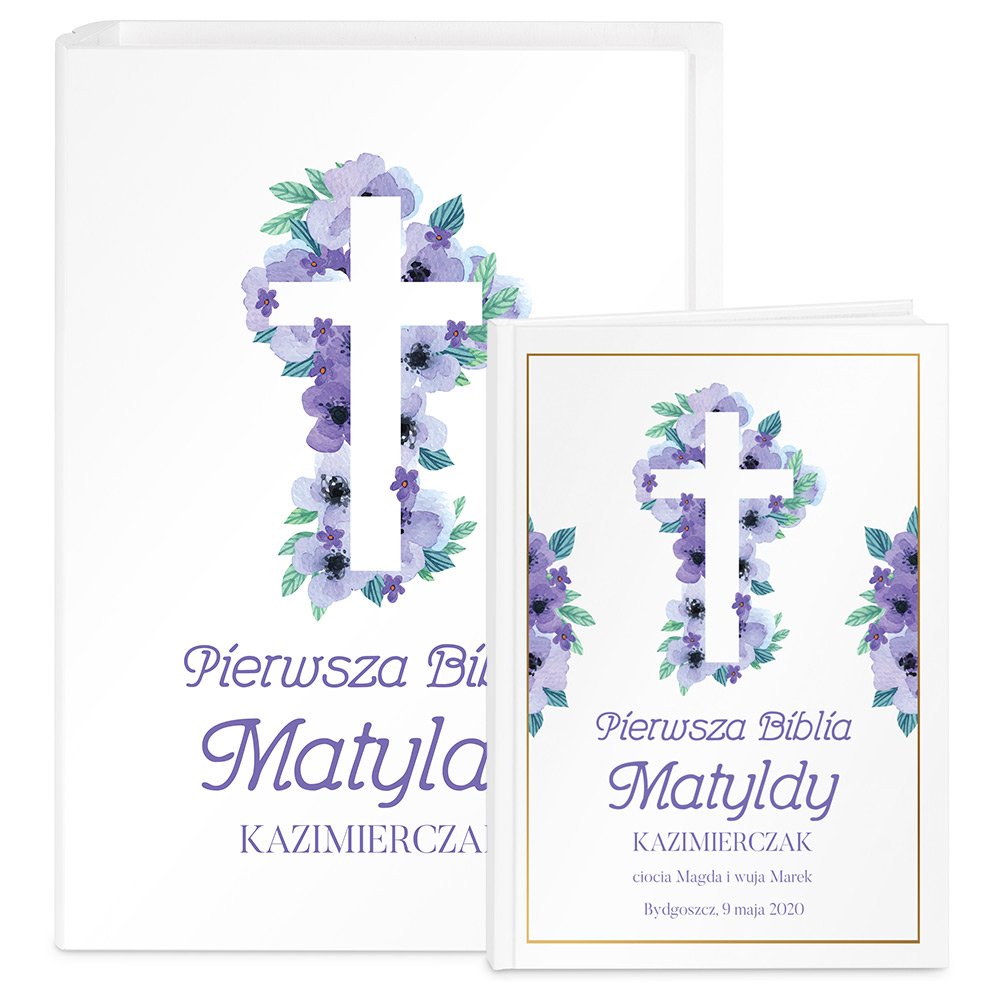 Biblia w etui z nadrukiem dla dziewczynki