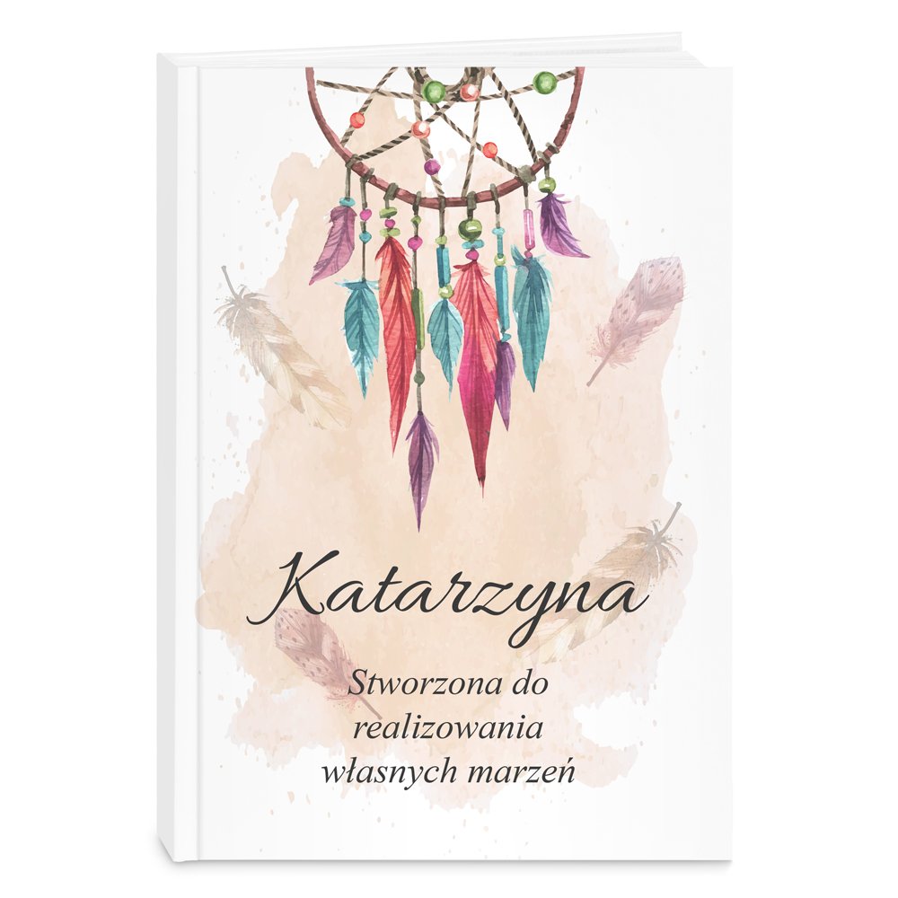 Planner kalendarz książkowy z nadrukiem dla niej podróżnika