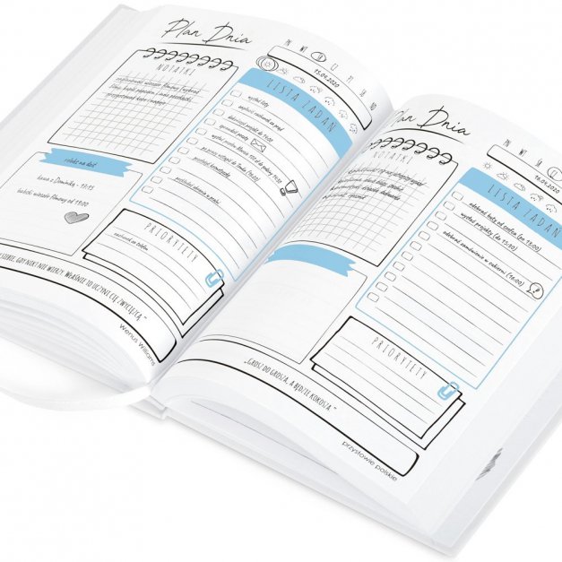 Planner kalendarz książkowy z nadrukiem dla niego grafika