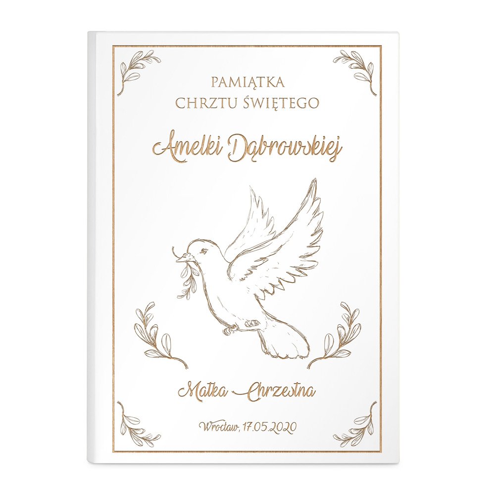 Biblia w etui z grawerem dla dziewczynki na chrzest