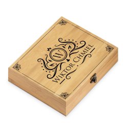 Akcesoria do wina zestaw deluxe w skrzynce z nadrukiem dla niego