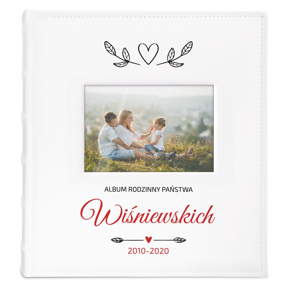 Album na zdjęcia z okienkiem i nadrukiem dla pary