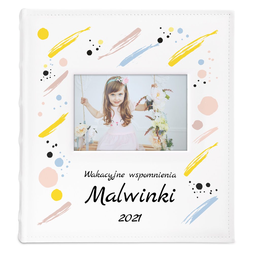 Album na zdjęcia z okienkiem i nadrukiem dla dziewczynki na imieniny