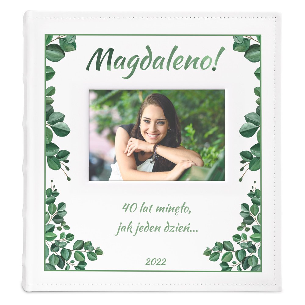Album na zdjęcia z okienkiem i nadrukiem dla niej na 40 urodziny