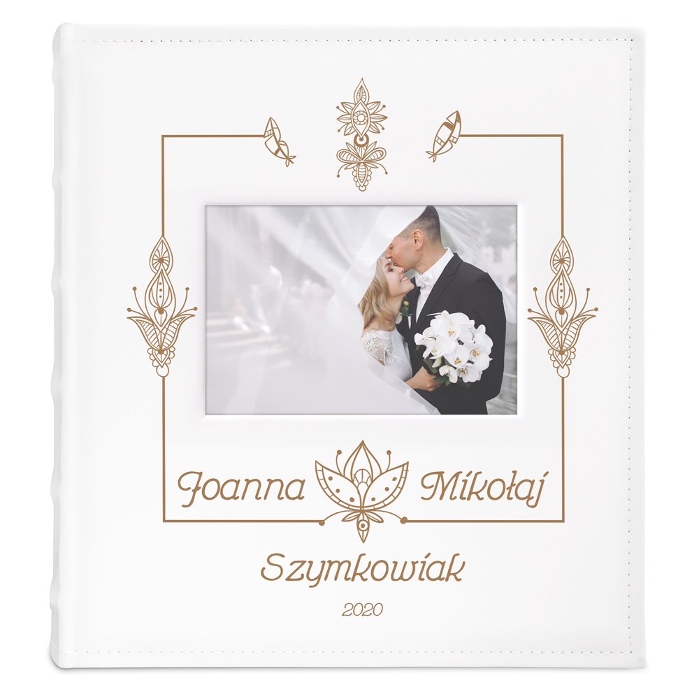 Album na zdjęcia z okienkiem i nadrukiem dla pary