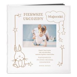 Album na zdjęcia z okienkiem i nadrukiem dla dziewczynki na urodziny