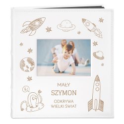 Album na zdjęcia z okienkiem i nadrukiem dla chłopca na imieniny