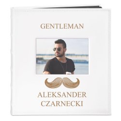 Album na zdjęcia z okienkiem i nadrukiem dla gentlemana