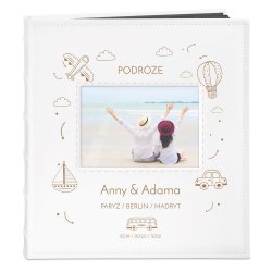 Album na zdjęcia z okienkiem i nadrukiem dla pary na ślub rocznicę parapetówkę