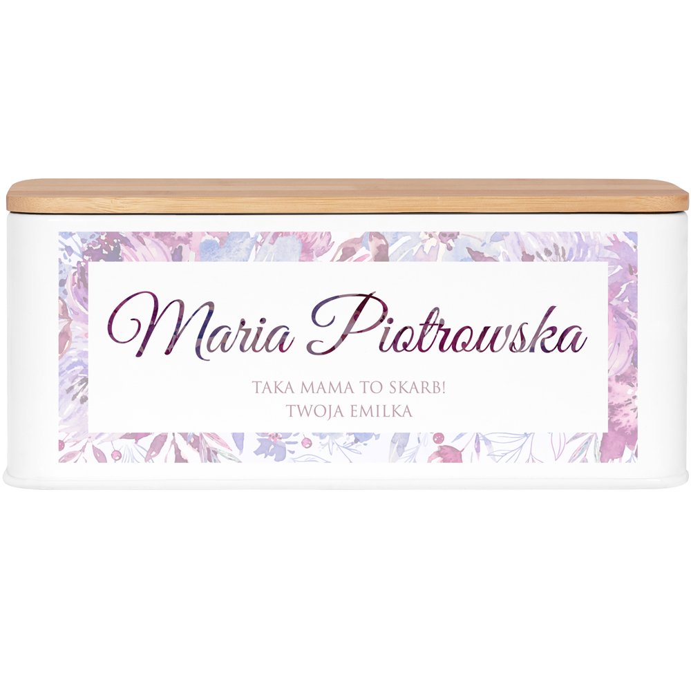Zestaw herbat herbata w metalowy pudełku z nadrukiem dla mamy