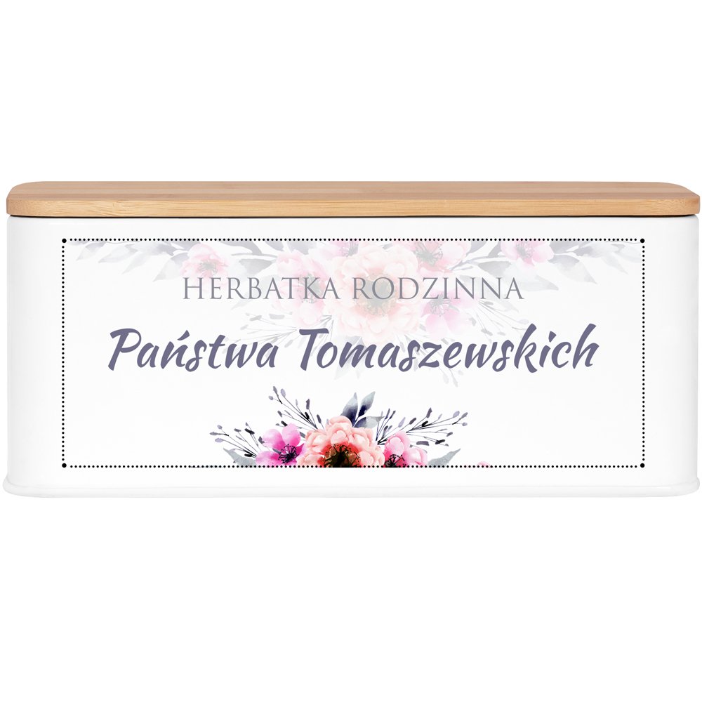 Zestaw herbat herbata w metalowy pudełku z nadrukiem dla pary na ślub rocznicę parapetówkę