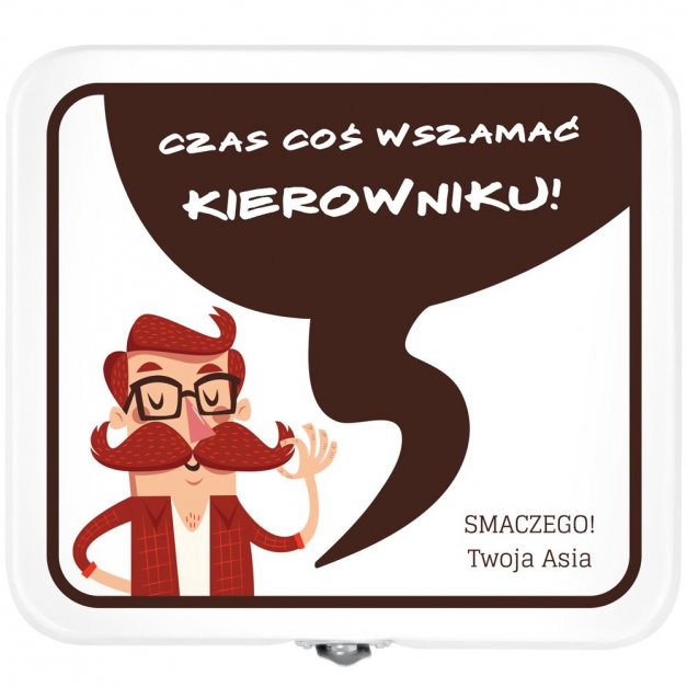 Śniadaniówka metalowa lunch box z nadrukiem dla chłopaka narzeczonego męża