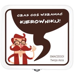 Śniadaniówka metalowa lunch box z nadrukiem dla chłopaka narzeczonego męża