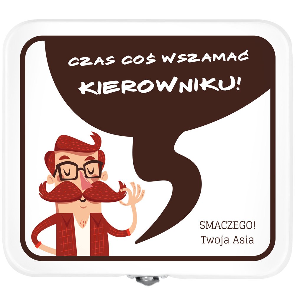 Śniadaniówka metalowa lunch box z nadrukiem dla chłopaka narzeczonego męża
