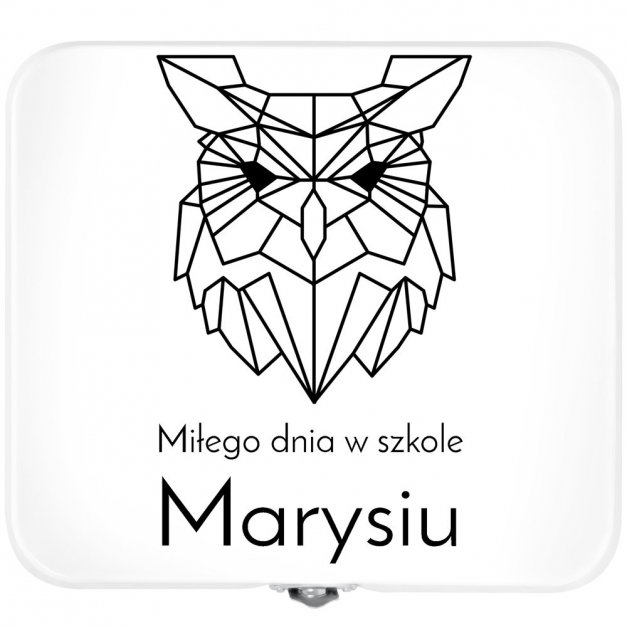 Śniadaniówka metalowa lunch box z nadrukiem dla niej nauczycielki na Dzień Nauczyciela imieniny