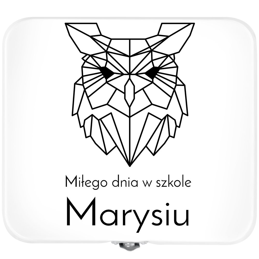 Śniadaniówka metalowa lunch box z nadrukiem dla niej nauczycielki na Dzień Nauczyciela imieniny