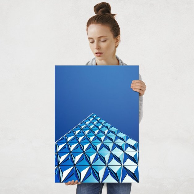 Plakat metalowy szklana piramida L