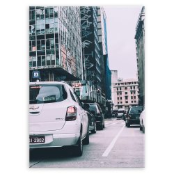 Plakat metalowy miasto z ulicy L