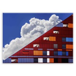 Plakat metalowy Trójkątny budynek M
