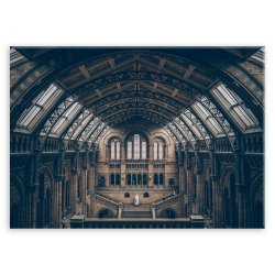 Plakat metalowy Muzeum Historii Naturalnej w Londynie L