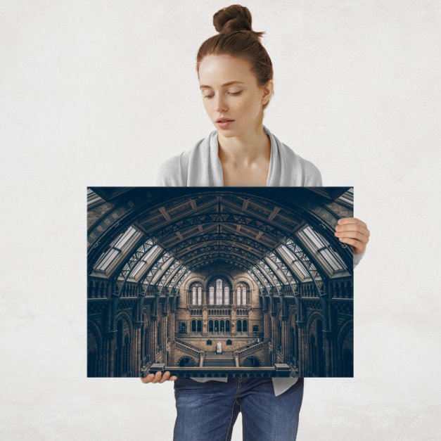 Plakat metalowy Muzeum Historii Naturalnej w Londynie L
