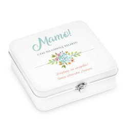 Herbata zestaw herbat w metalowym pudełku z nadrukiem dla mamy