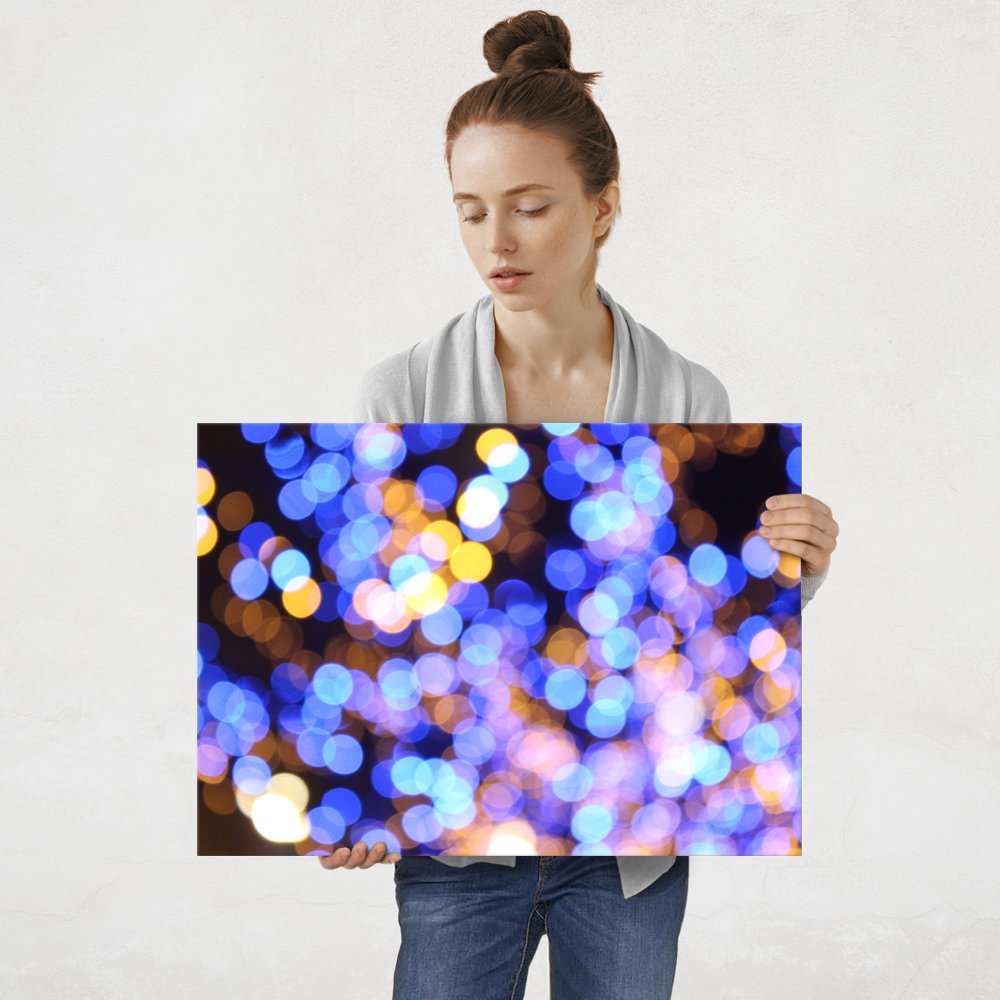 Plakat metalowy bokeh L