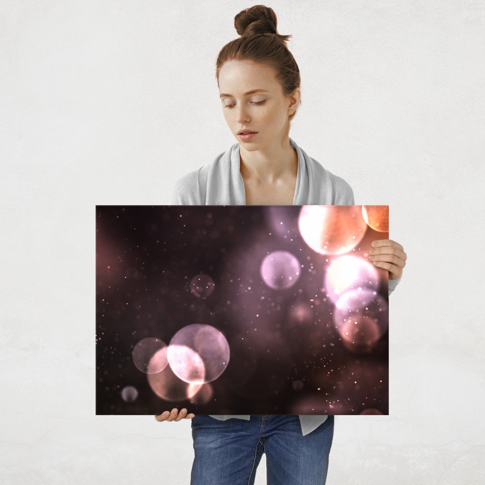Plakat metalowy bokeh L