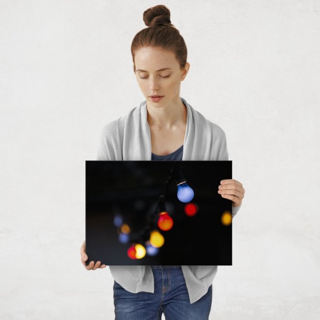 Plakat metalowy bokeh M