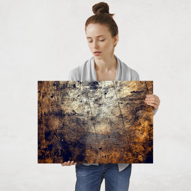 Plakat metalowy drewniana tekstura L