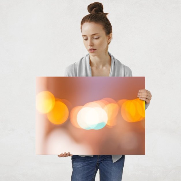 Plakat metalowy bokeh L