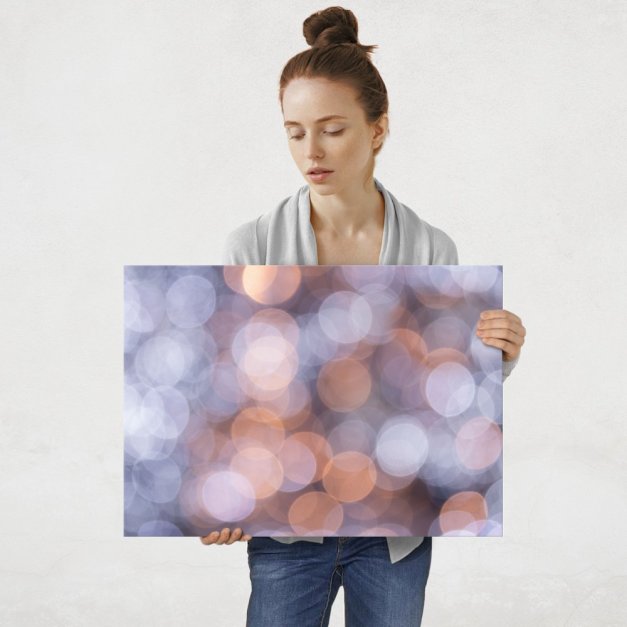 Plakat metalowy bokeh L