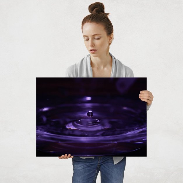 Plakat metalowy krople L