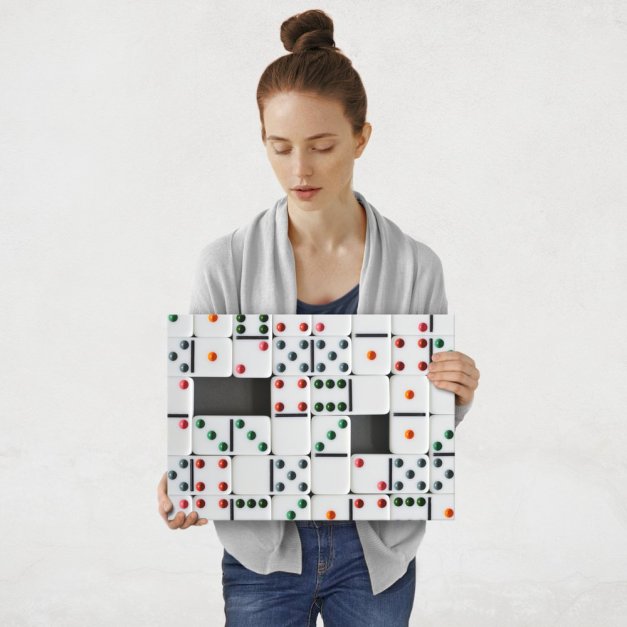 Plakat metalowy domino M