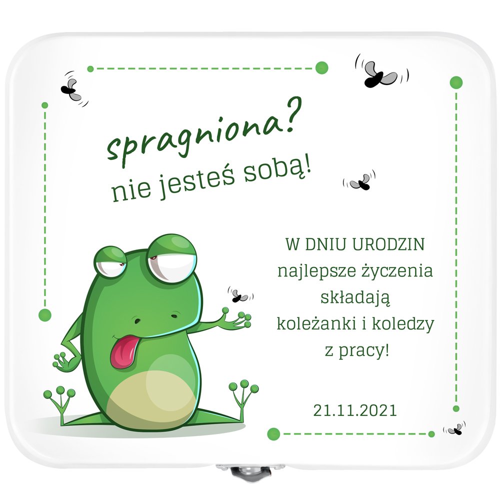 Herbata zestaw herbat w metalowym pudełku z nadrukiem dla niej na urodziny