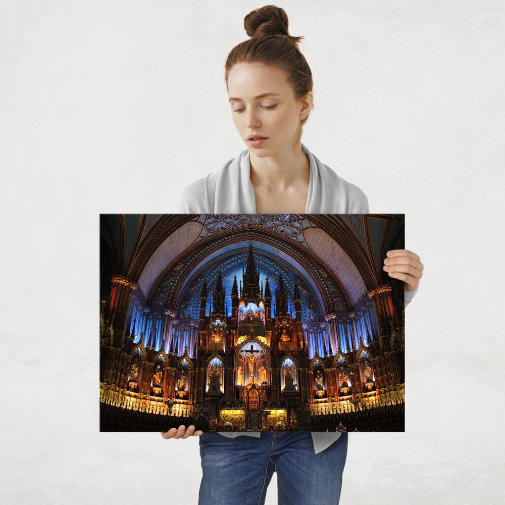 Plakat metalowy Bazylika Notre-Dame L