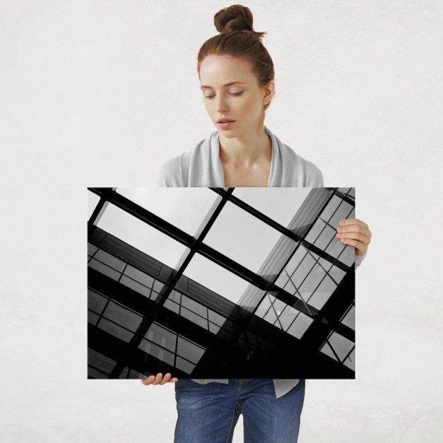 Plakat metalowy szklany sufit L