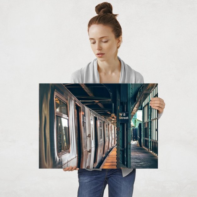 Plakat metalowy metro L
