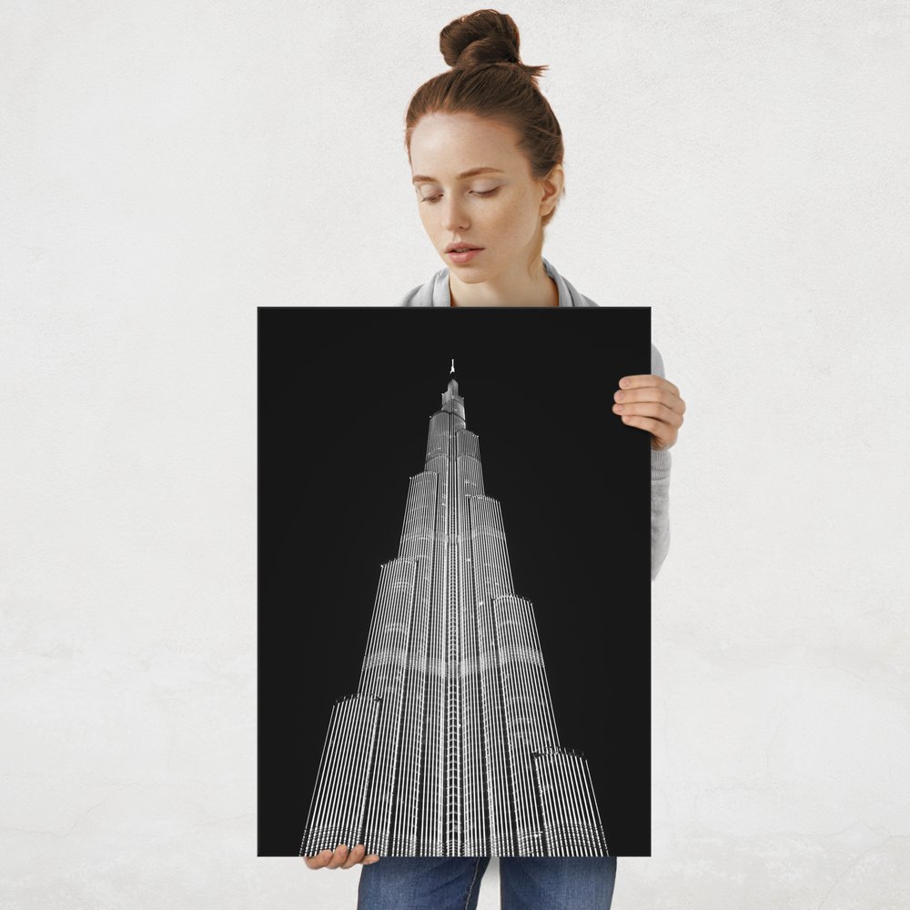 Plakat metalowy Burdż Chalifa L