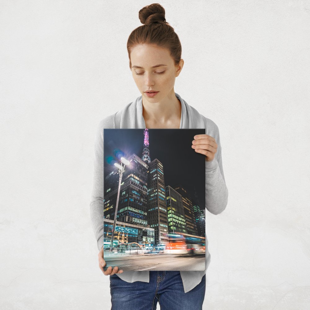 Plakat metalowy miasto M