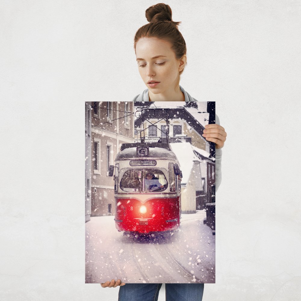 Plakat metalowy tramwaj L