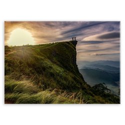Plakat metalowy górski krajobraz L