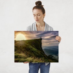 Plakat metalowy górski krajobraz L