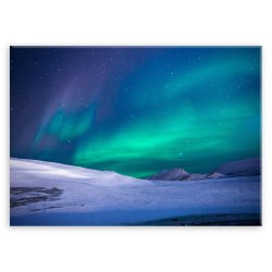 Plakat metalowy zorza polarna L