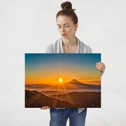 Plakat metalowy górski krajobraz L