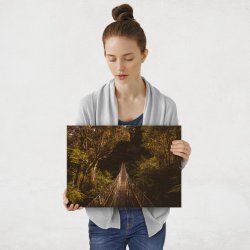 Plakat metalowy leśna droga M