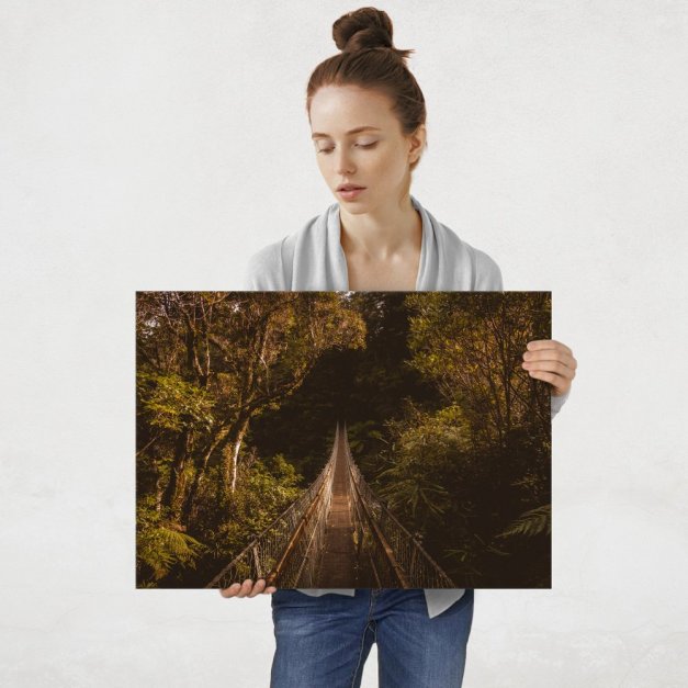 Plakat metalowy leśna droga L